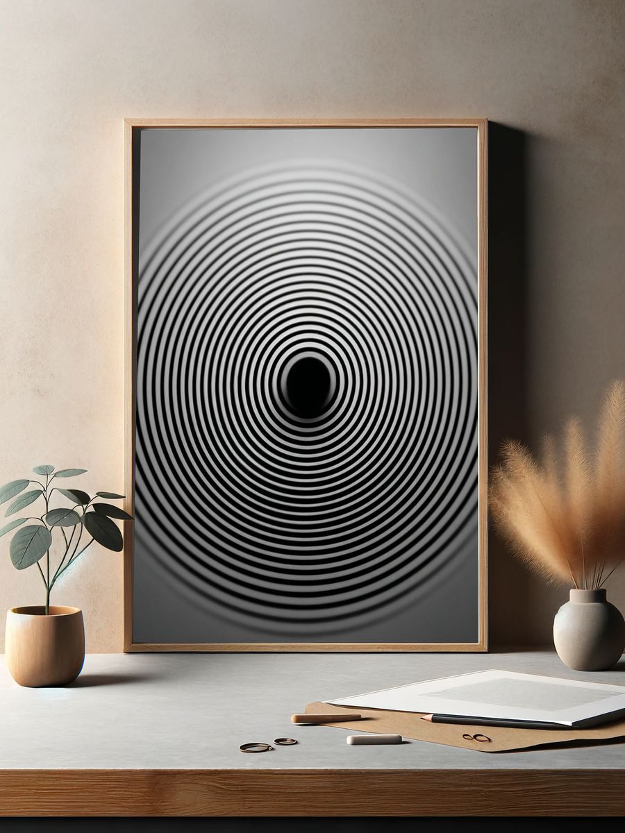 Concentric Rings Abstract Poster. — room view 2
