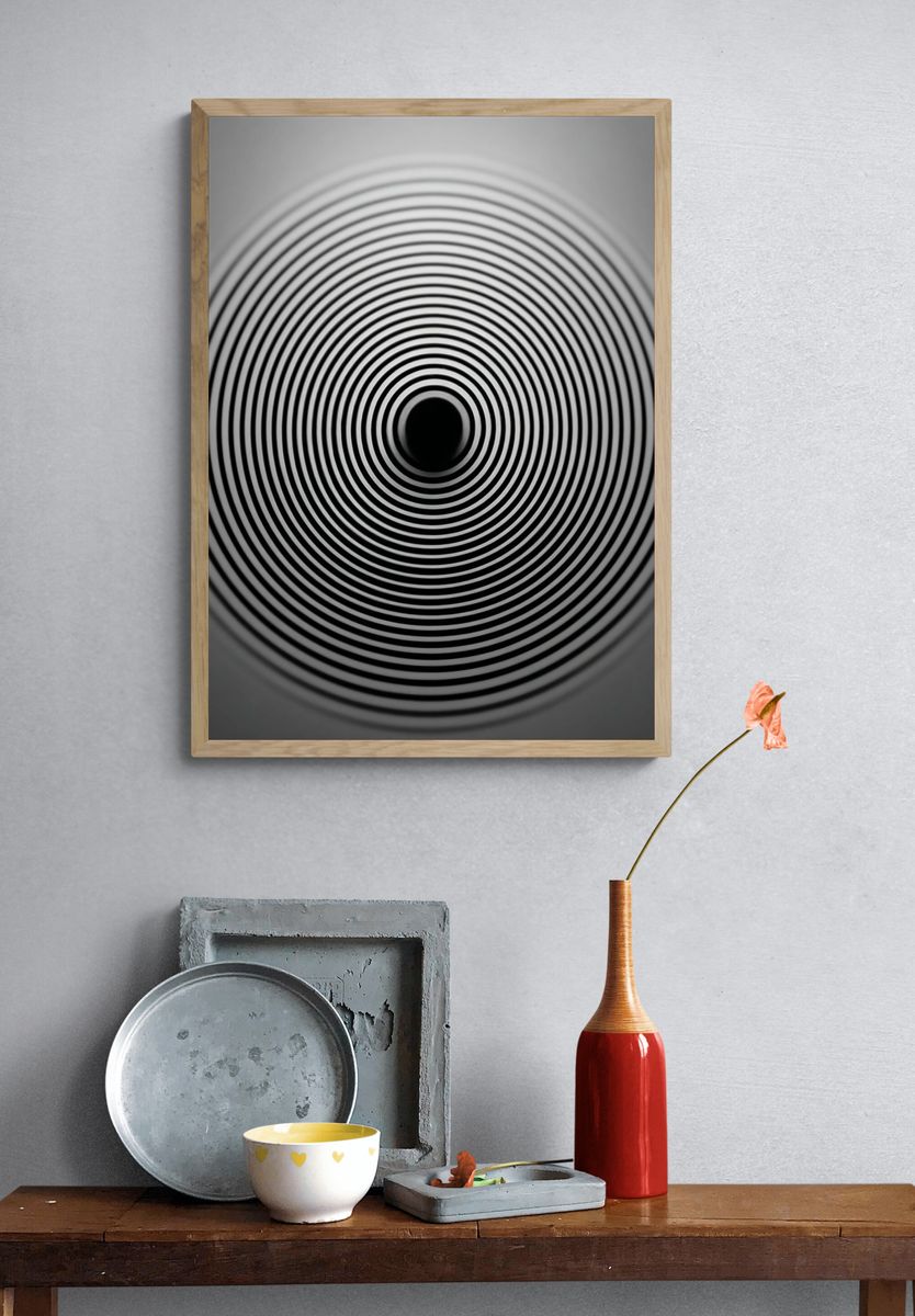 Concentric Rings Abstract Poster. — room view 3