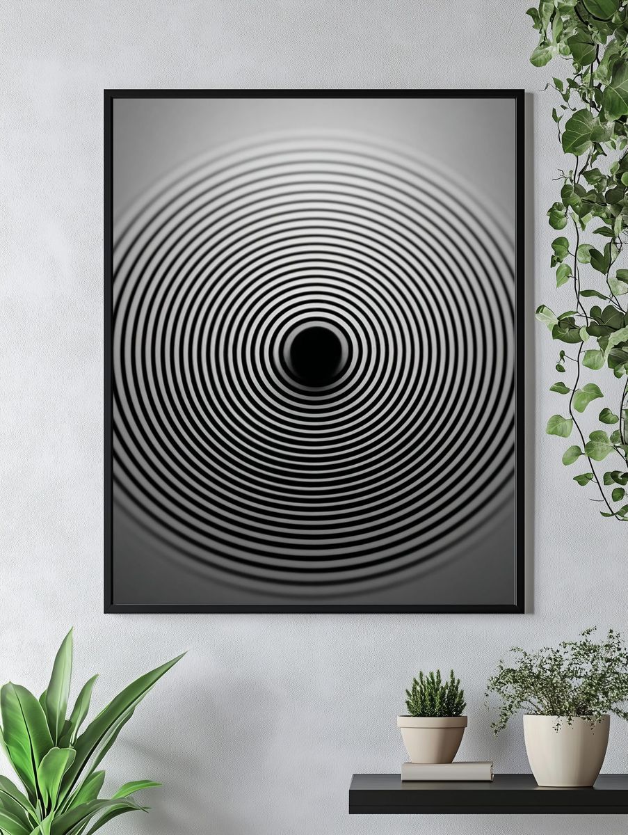 Concentric Rings Abstract Poster. — room view 4