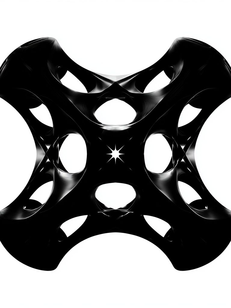 Black Organic Abstract Poster. poster — abstract art