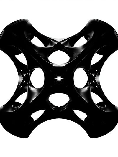 Black Organic Abstract Poster. poster
