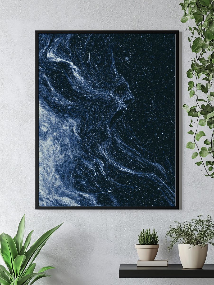 Celestial Nebula Abstract Print. — room view 4