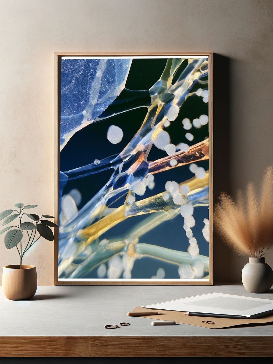 Ice Crystal Abstract Poster. — room view 2
