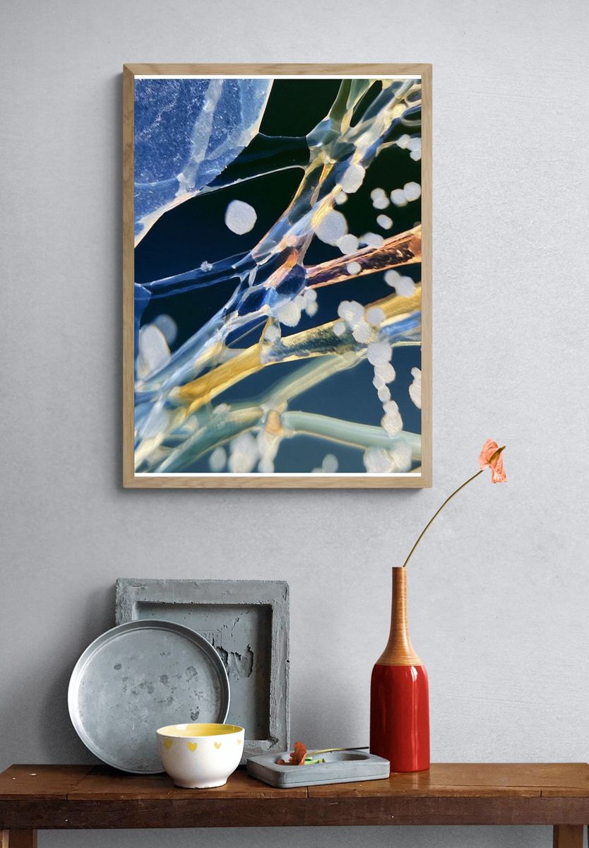 Ice Crystal Abstract Poster. — room view 3