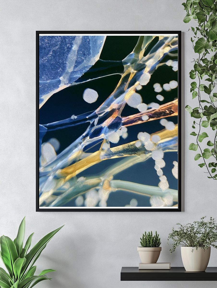 Ice Crystal Abstract Poster. — room view 4