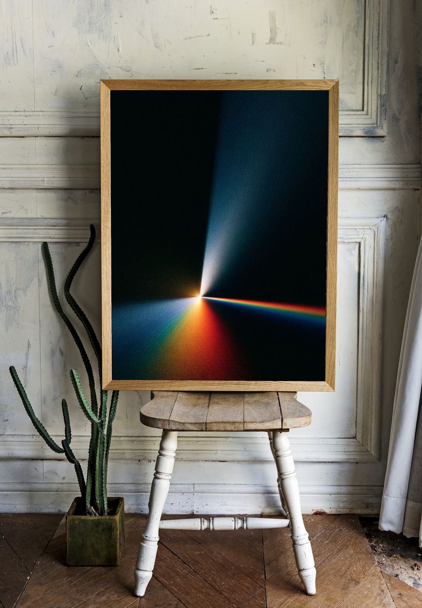 Prismatic Light Beam Abstract Poster. room preview