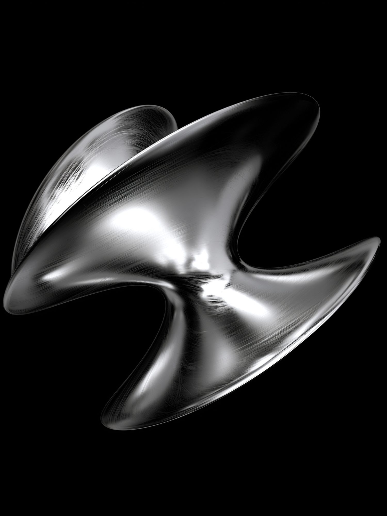 Chrome Abstract Sculpture Poster. poster — abstract art