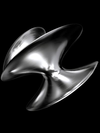 Chrome Abstract Sculpture Poster.