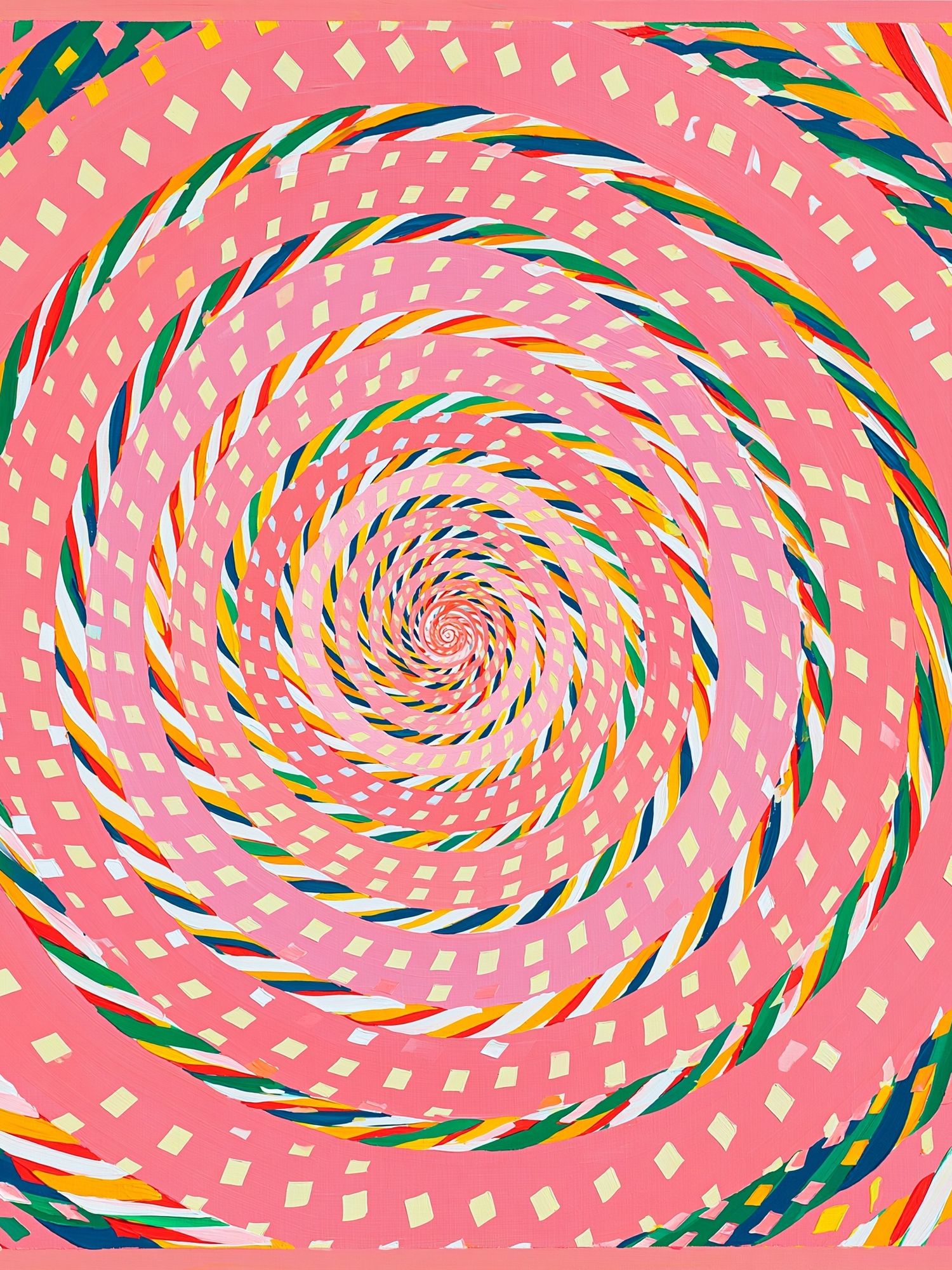 Pink Spiral Abstract Poster. poster detail
