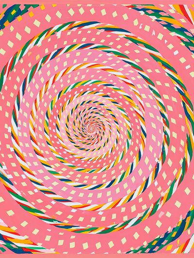 Pink Spiral Abstract Poster. poster