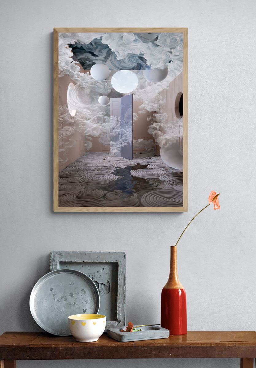 Cloud Chamber Abstract Print. — room view 3
