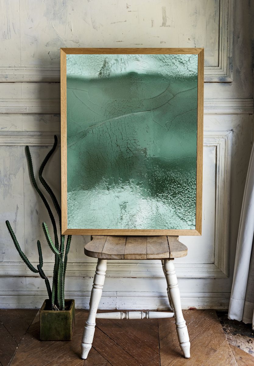 Mint Textured Abstract Poster. room preview