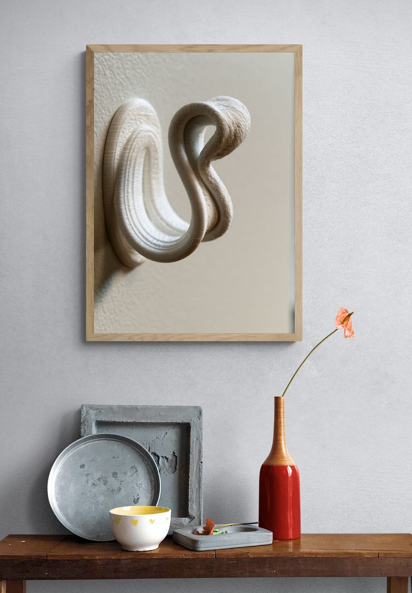 Abstract Loop Sculpture Print. — room view 3