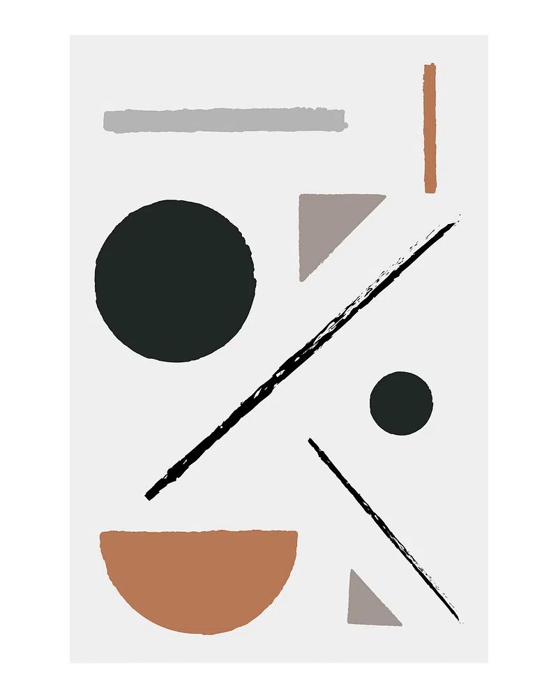 Abstract geometric wall art, earth. poster detail