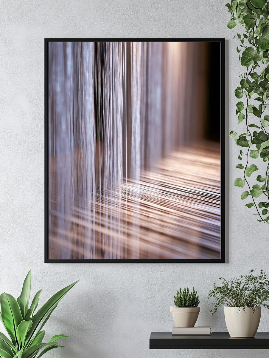 Soft Light Threads Abstract Print. — room view 4
