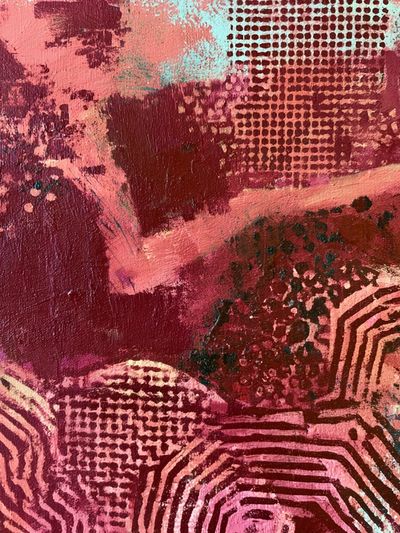 Crimson Texture Abstract Poster. poster