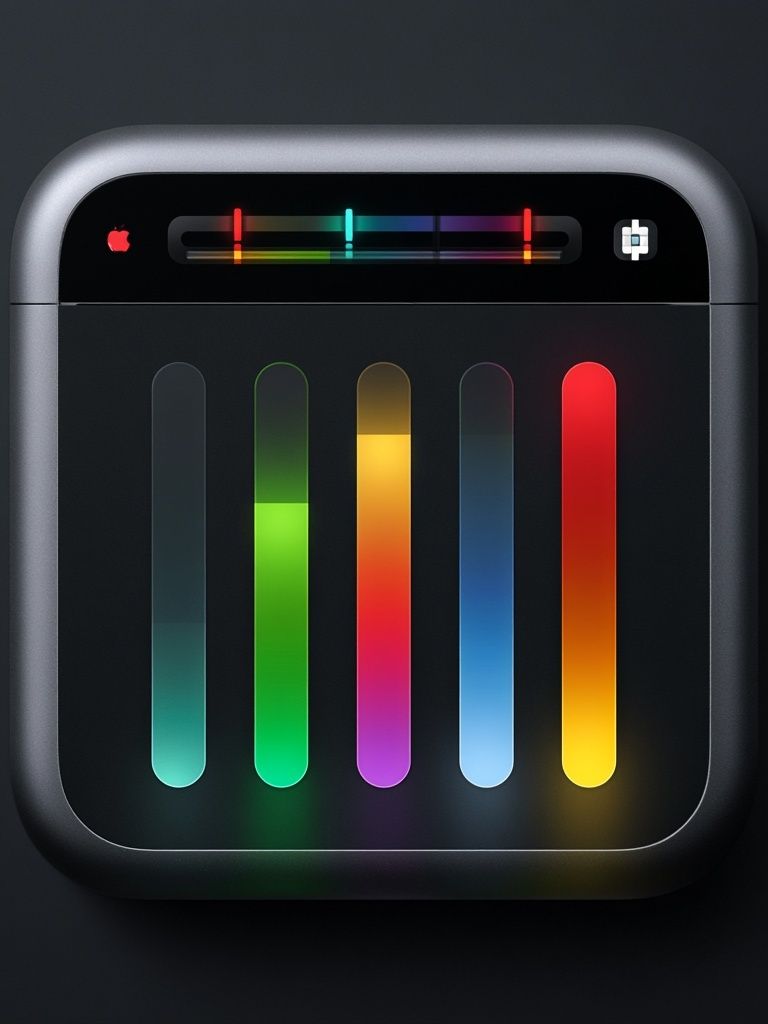Neon Equalizer Abstract Poster. poster detail