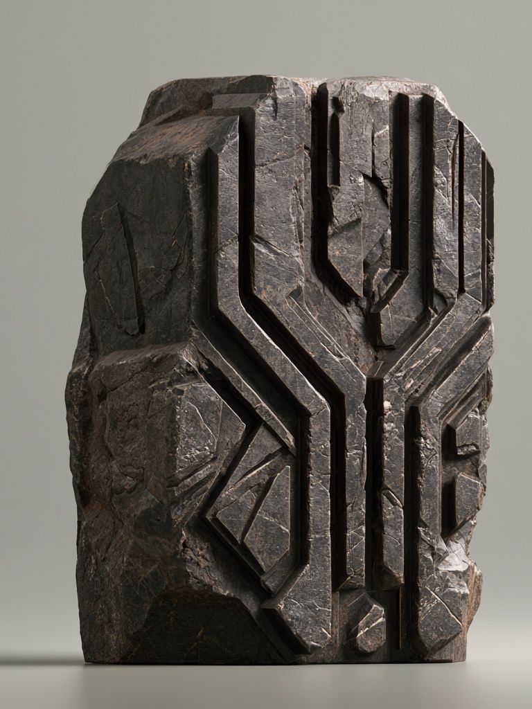 Carved Stone Abstract Poster. poster — abstract art