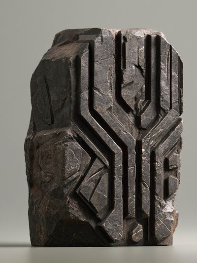 Carved Stone Abstract Poster.