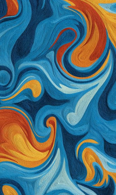 Ocean Swirl Abstract Poster.