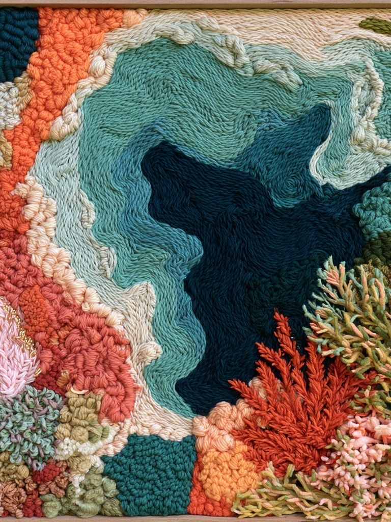 Textured Coral Reef Abstract Print. poster — abstract art