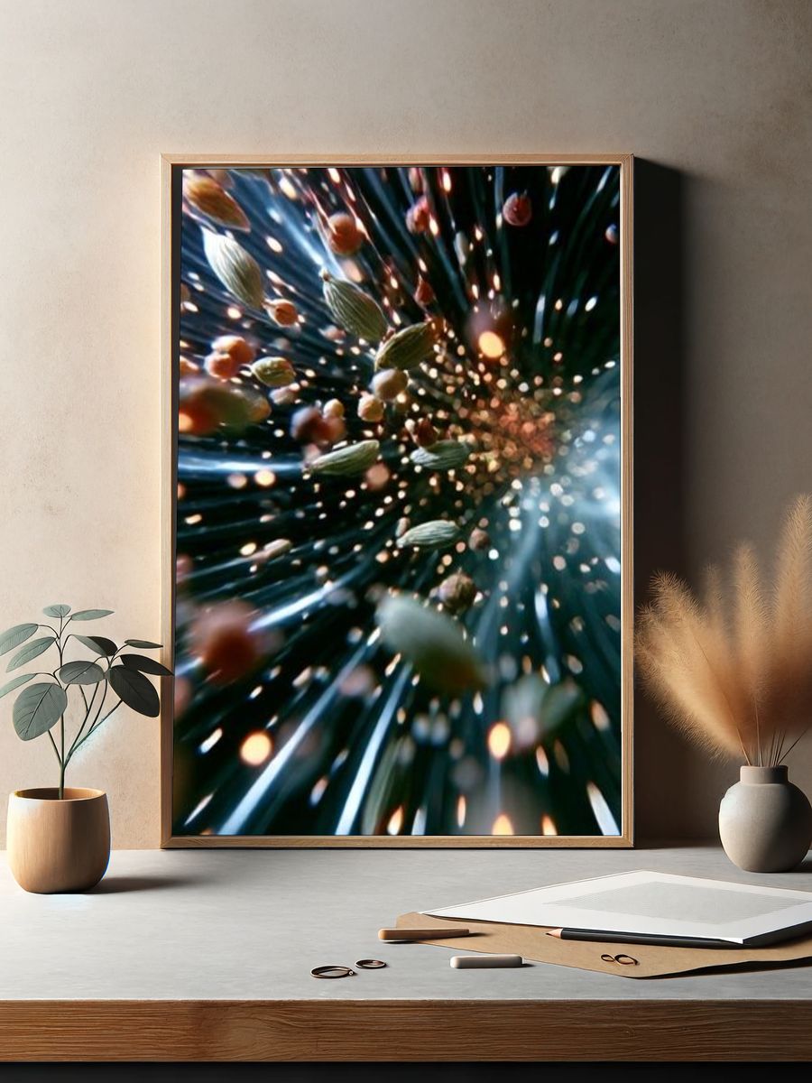 Cosmic Seed Burst Abstract Poster. — room view 2