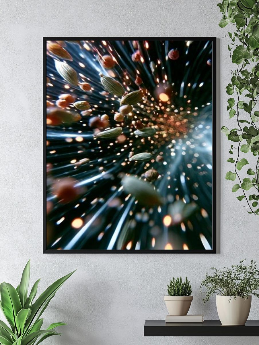 Cosmic Seed Burst Abstract Poster. — room view 4