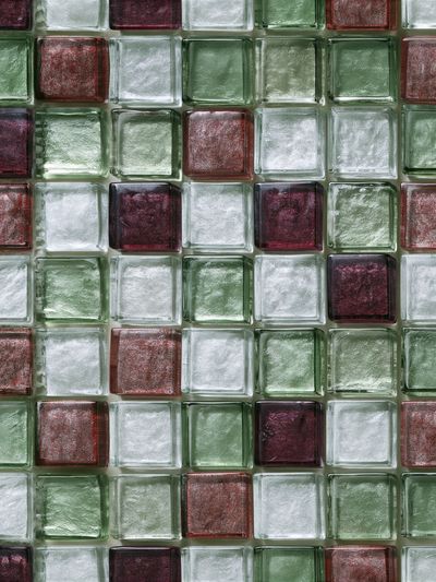 Glass Mosaic Grid Abstract Poster.