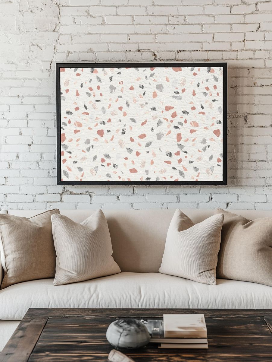 Pastel Terrazzo pattern background, abstract. room preview