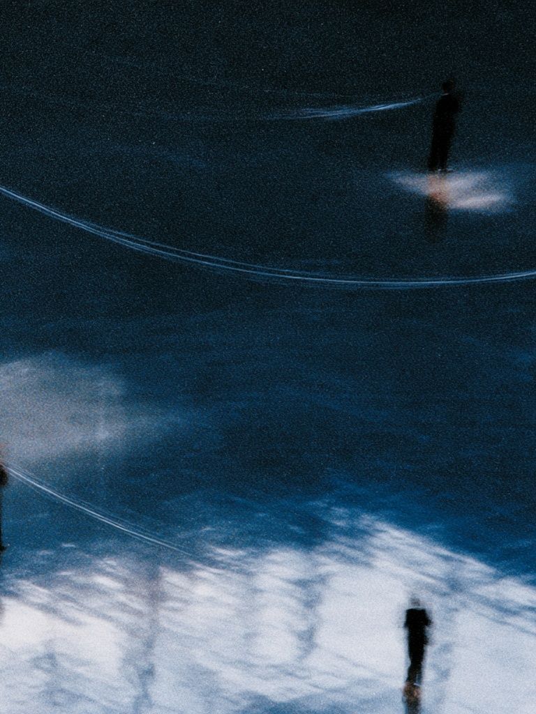 Abstract Figures in Blue Poster. poster detail
