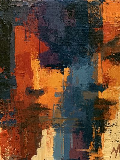 Autumn Color Blocks Abstract Poster.