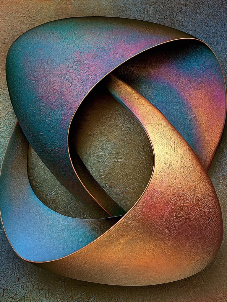 Interwoven Color Forms Abstract Poster. poster — abstract art