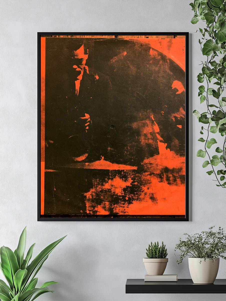 Abstract Red Black Expressionist Poster. — room view 4