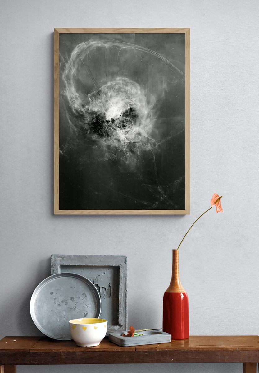 Cosmic Smoke Abstract Print. — room view 3