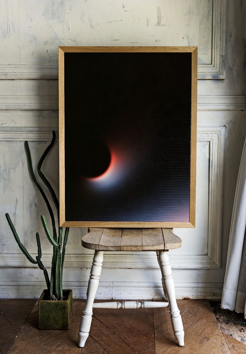 Eclipse Glow Abstract Print. room preview
