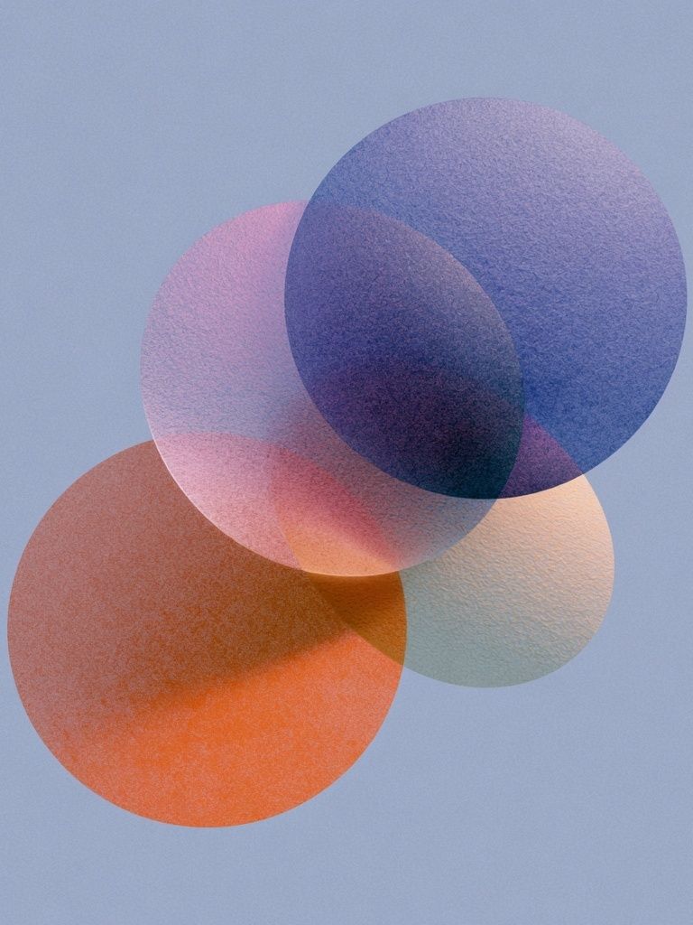 Pastel Overlap Circles Abstract Poster. poster — abstract art