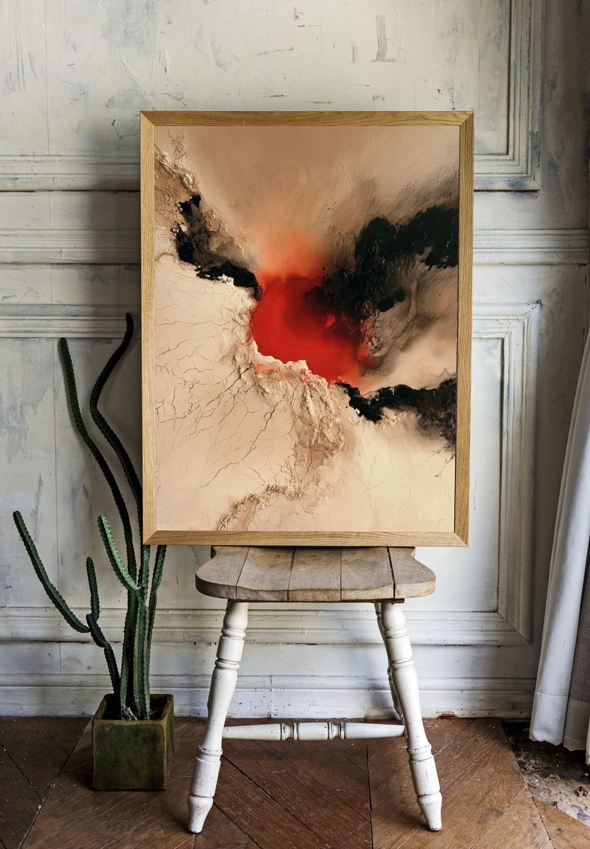Crimson Core Abstract Poster. — room view 1