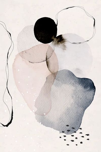 Colorful abstract watercolor circles design. poster
