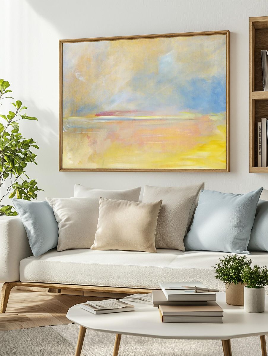Landscape background (1846-1848) aesthetic painting. — room view 2