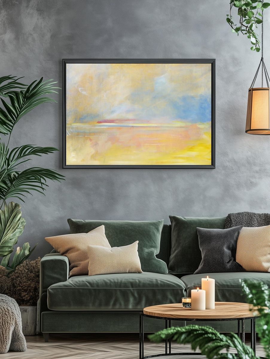 Landscape background (1846-1848) aesthetic painting. — room view 4