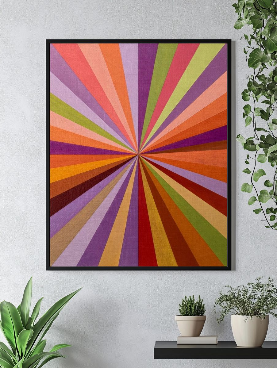 Retro Sunburst Abstract Poster. — room view 4
