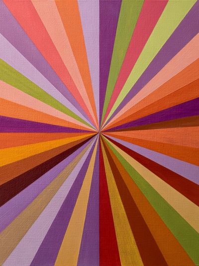 Retro Sunburst Abstract Poster.