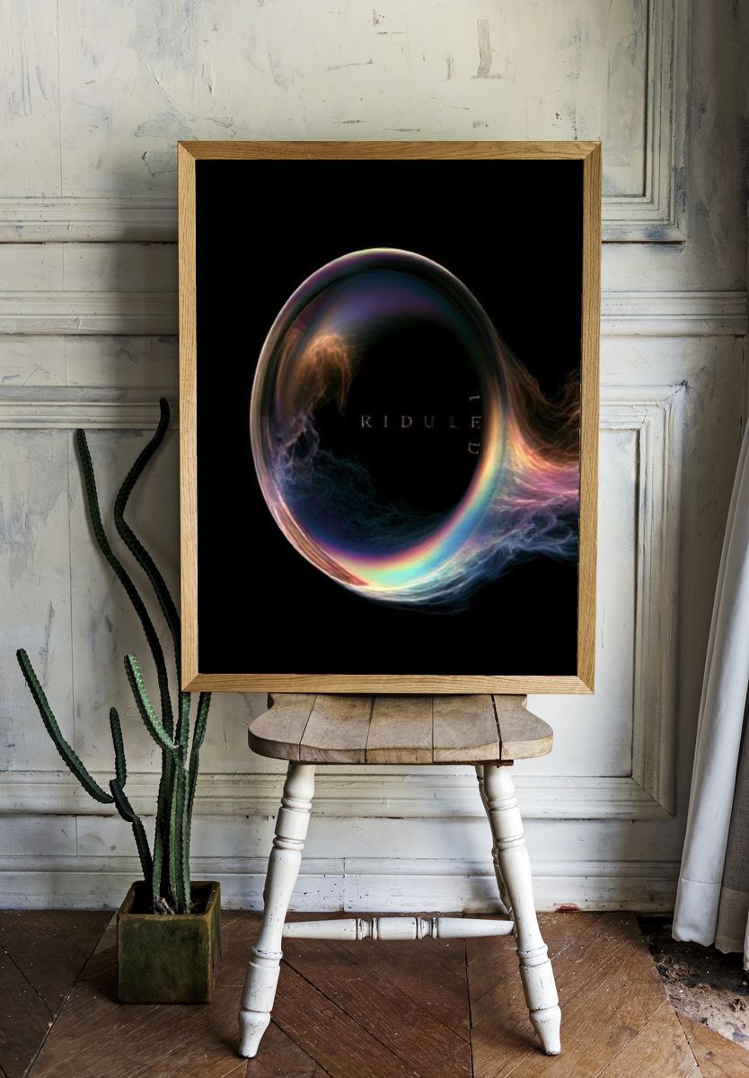 Cosmic Orbital Glow Abstract Poster. — room view 1