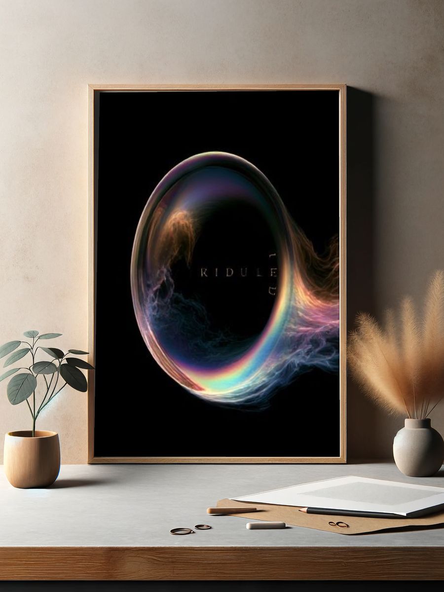 Cosmic Orbital Glow Abstract Poster. — room view 2