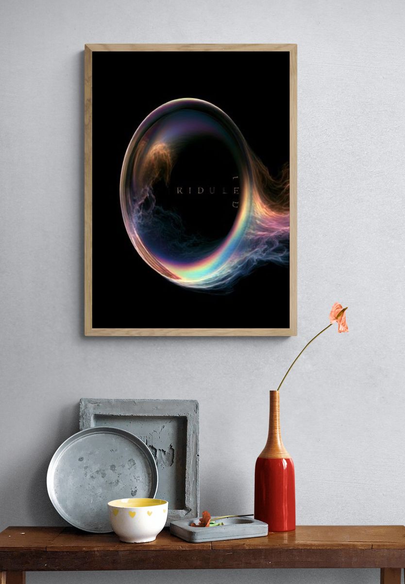 Cosmic Orbital Glow Abstract Poster. — room view 3
