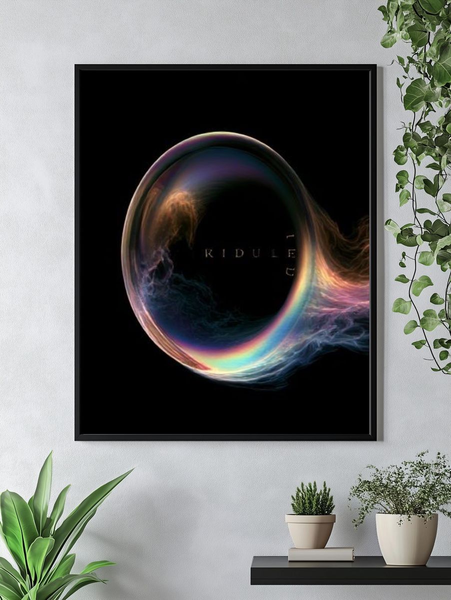 Cosmic Orbital Glow Abstract Poster. — room view 4