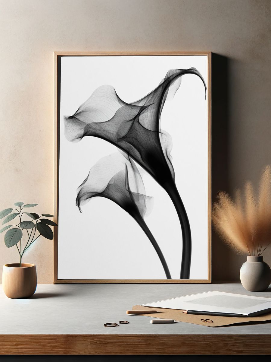 Abstract Smoke Flow Print. — room view 2