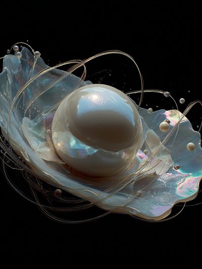 Iridescent Orb Abstract Poster. poster