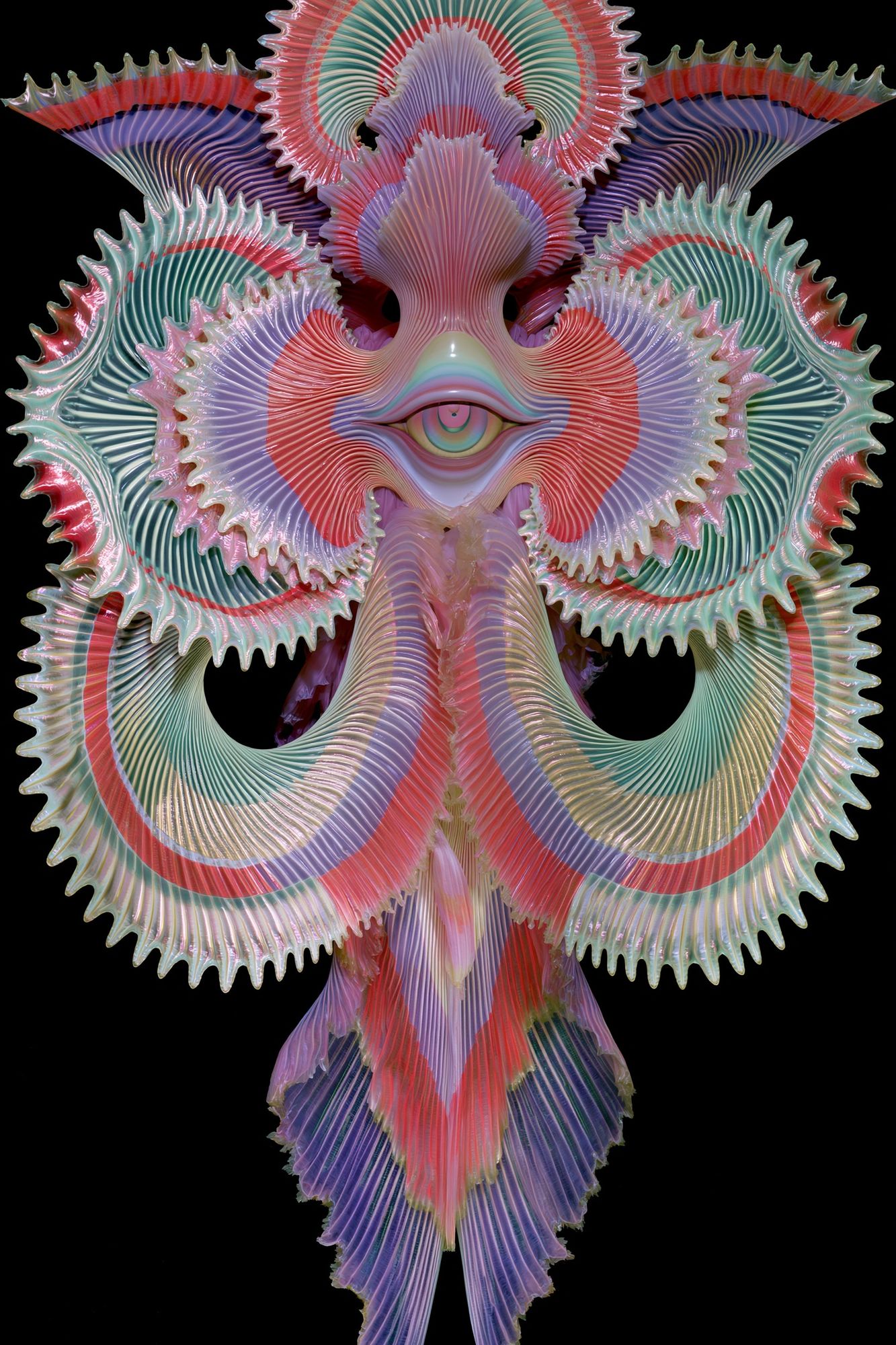 Surreal Floral Eye Abstract Print. poster detail