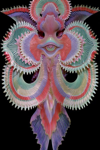 Surreal Floral Eye Abstract Print. poster